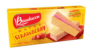 Bauducco Strawberry Crispy Wafer Cookies - Strawberry Flavored Cream - 5.0 oz