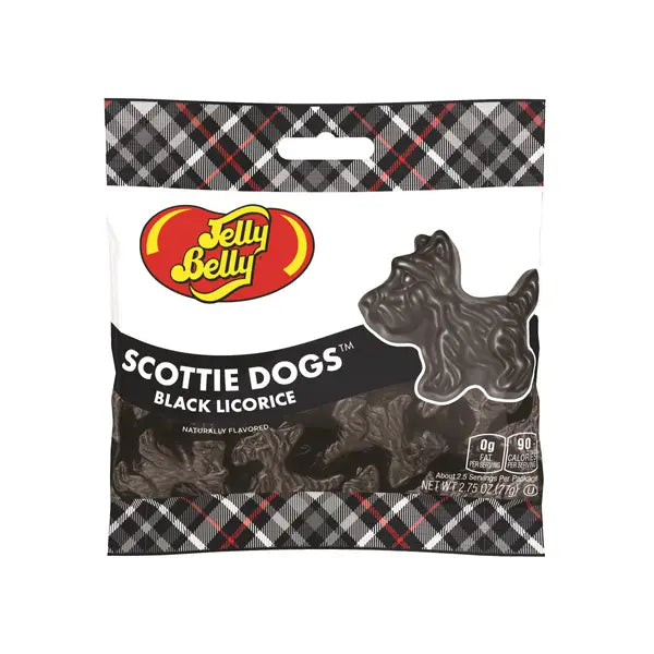 Jelly Belly Scottie Dog Black Licorice – 2.75 oz Bag | Classic Chewy Candy with Rich, Bold Flavor