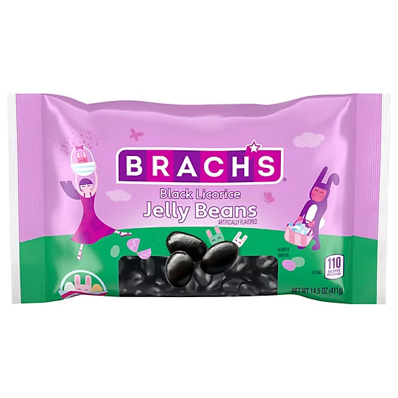 Brach's Black Licorice Jelly Beans – 14.5 oz Bag | Bold, Chewy Candy with Rich Flavor