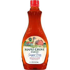 Maple Grove Farms Sugar Free Maple Flavor Syrup, Low Calorie Syrup, Gluten-Free, 24 fl oz Bottle