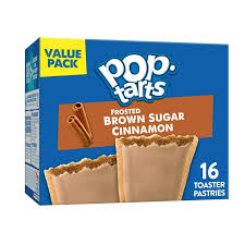 Pop-Tarts Frosted Brown Sugar Cinnamon Toaster Pastries, Breakfast Foods, Shelf-Stable, 27 oz (16 Count)