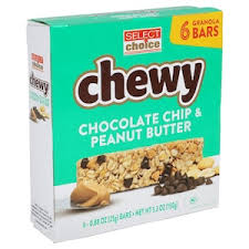 Select Choice Chewy Peanut Butter & Chocolate Chip Granola Bars, 6-ct. Boxes