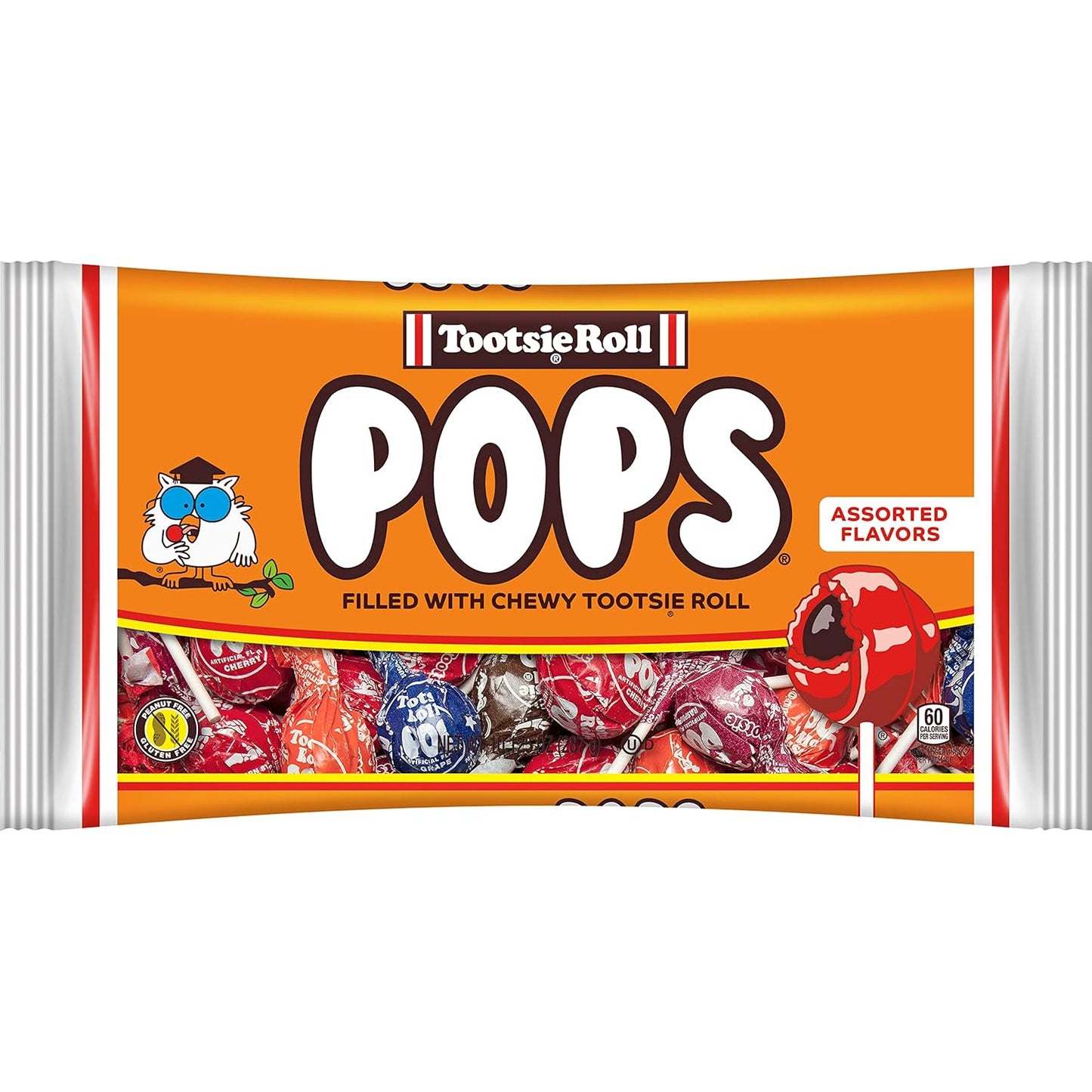 Tootsie Pops, Assorted Flavor Gluten Free Lollipops, 10.12 oz