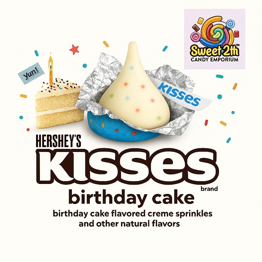 Birthday Cake Flavored HERSHEY'S KISSES – Bulk Share Pack Candy Treats