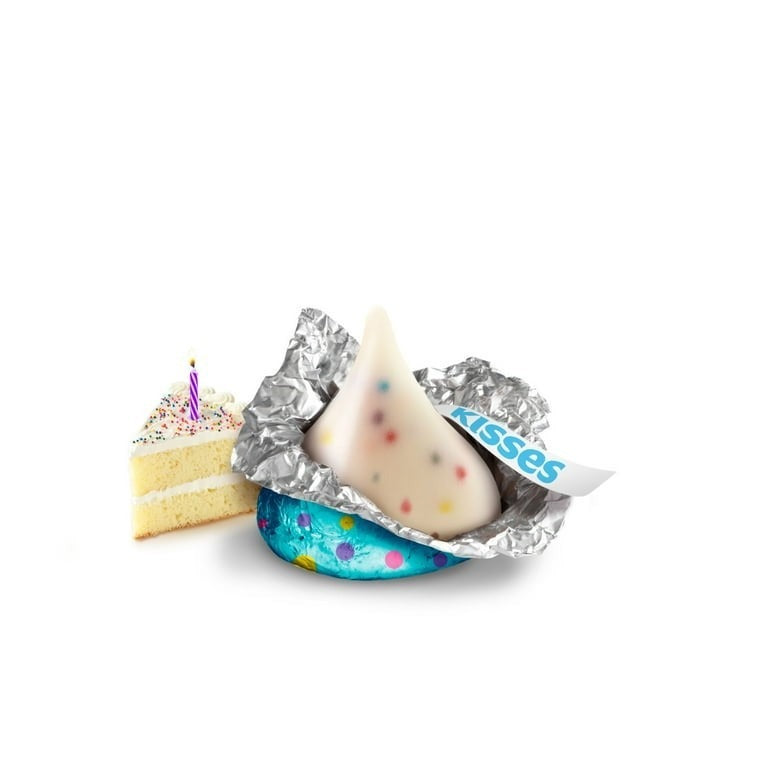 Birthday Cake Flavored HERSHEY'S KISSES – Bulk Share Pack Candy Treats