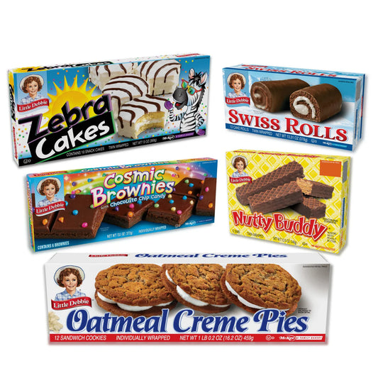 Little Debbie Snack Time Bundle – Zebra Cakes, Swiss Rolls, Cosmic Brownies, Nutty Buddy & Oatmeal Creme Pies | Best Sweet Treats Variety Pack!