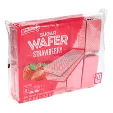 Strawberry Wafer Cookies